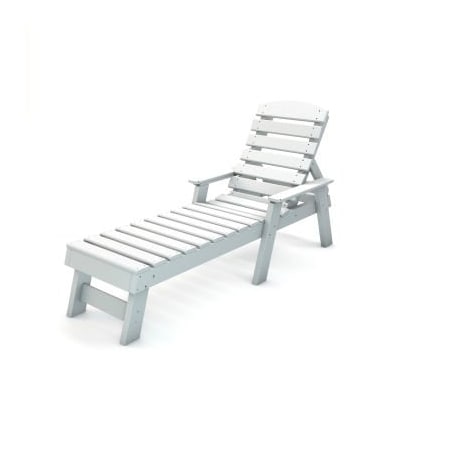 Jayhawk Plastics Frog Furnishings Pensacola Chaise Lounge, White PB ADPENCLWHI